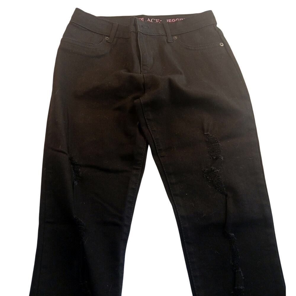 The Children's Place Girls New w/Tags Distressed Black Wash Jeggings - Size 12